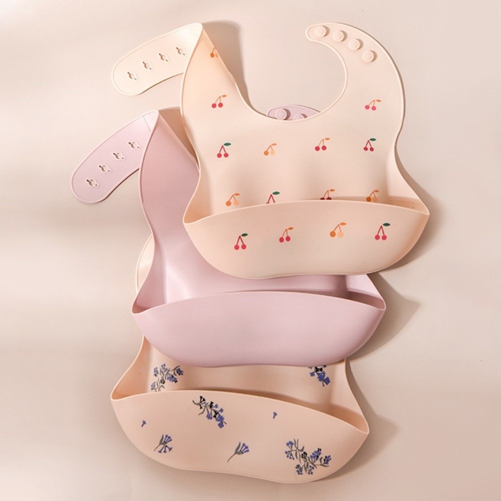 Waterproof Baby Bibs Silicone - Bib Makan Bayi Silikon Baru, Tali