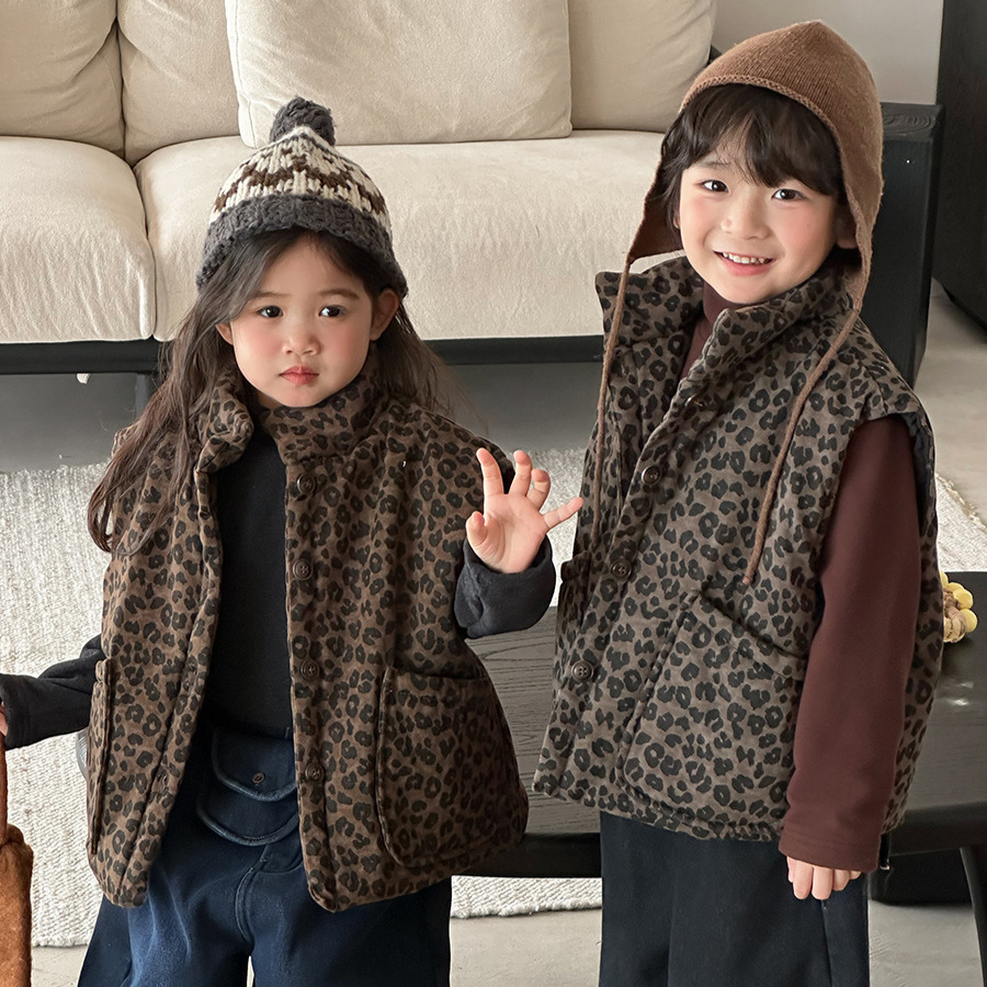 Rompi Empuk Motif Macan Tutul  - Toddler Boy Winter Fleece Jacket ulasan dan harga