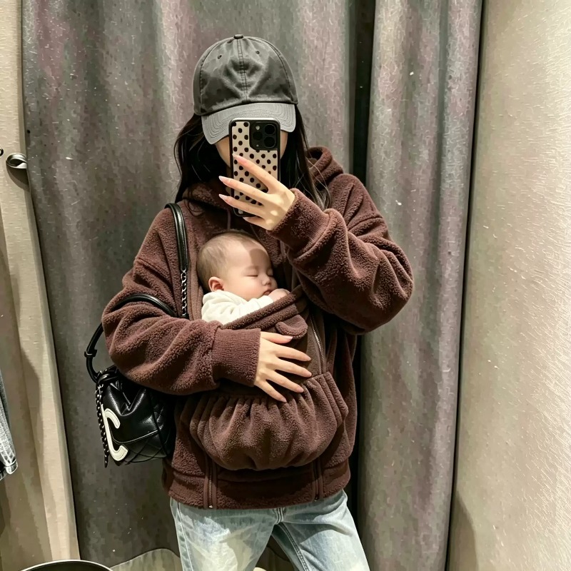 2 in 1 Jaket Hoodie Fleece den - Maternity Wear ulasan dan harga